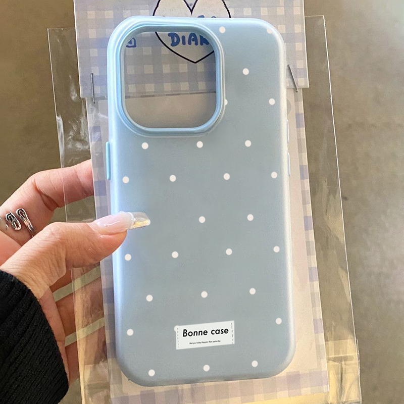 Samsung Galaxy S25 - Cute White Polka Dots Design 2-in-1