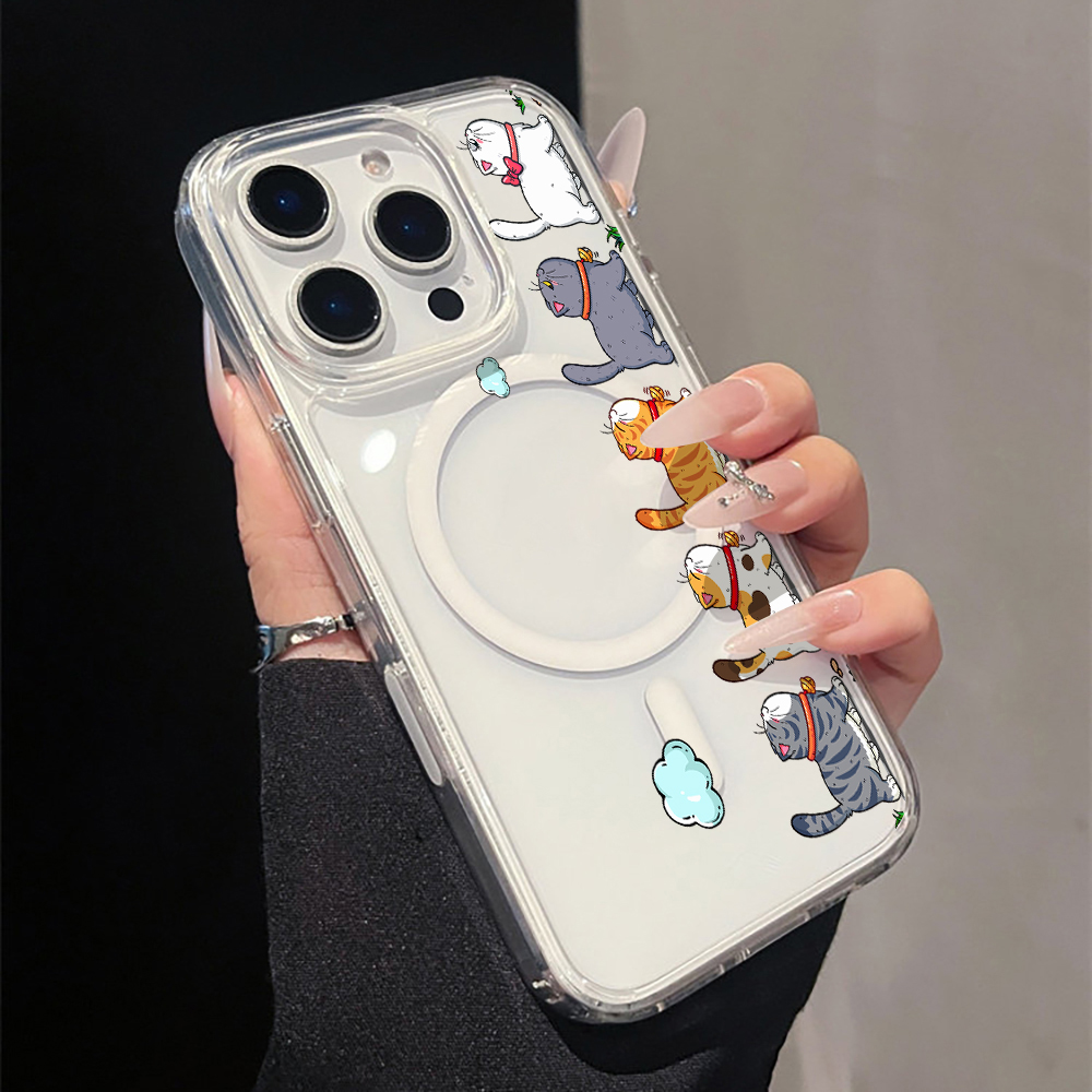Cute Cartoon Cat Clear Phone C - Apple Iphone 15 Pro Max ulasan dan harga